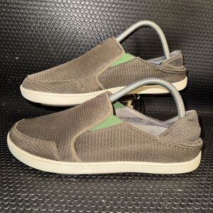 OluKai Nohea Brown Mesh Slip On Comfort Summer Outdoor Shoes Mens Size 7